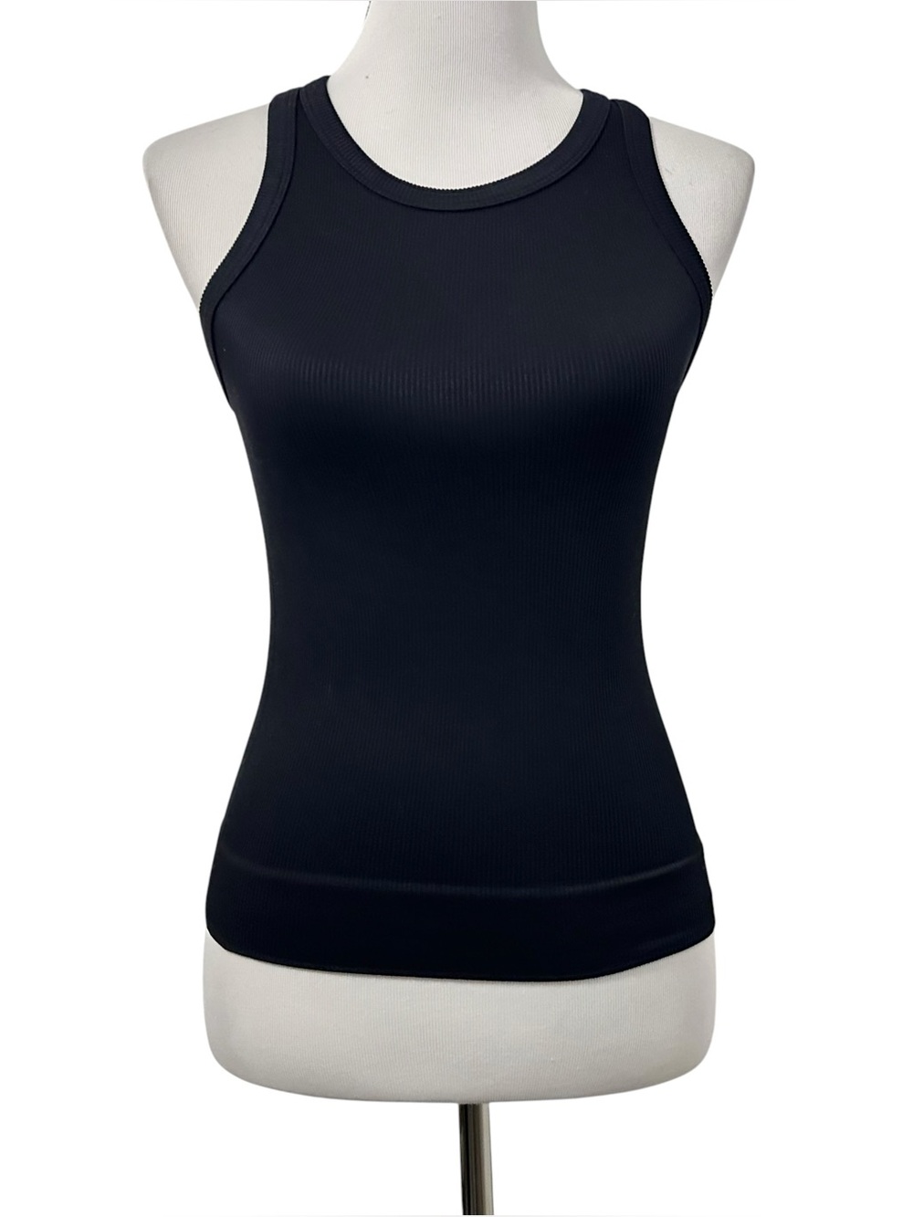 ALALA Womens Ribbed Racerback Tank Top Sz Small Black Yoga Athletic
